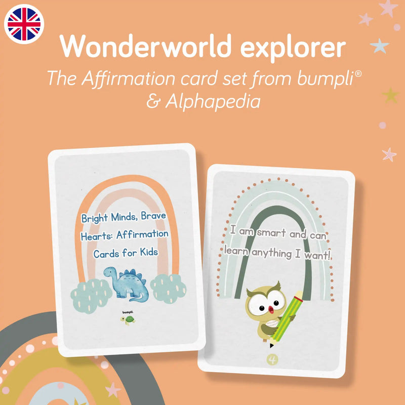 Bright Minds, Brave Hearts: Affirmation Cards for Kids EN - Bumpli