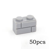 DIY Building Blocks Wall Figures Bricks 1x2 Dots 50/100PCS Educational Creative Toys for Children Size Compatible With 98283 - Bumpli