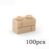 DIY Building Blocks Wall Figures Bricks 1x2 Dots 50/100PCS Educational Creative Toys for Children Size Compatible With 98283 - Bumpli