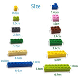 DIY Building Blocks Wall Figures Bricks 1x2 Dots 50/100PCS Educational Creative Toys for Children Size Compatible With 98283 - Bumpli