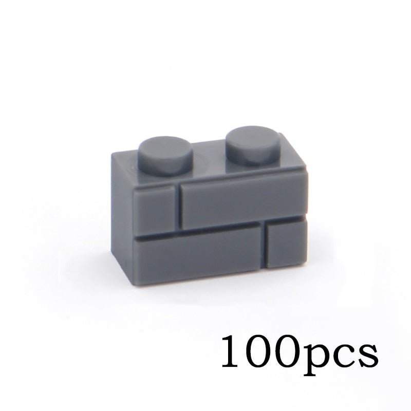 DIY Building Blocks Wall Figures Bricks 1x2 Dots 50/100PCS Educational Creative Toys for Children Size Compatible With 98283 - Bumpli