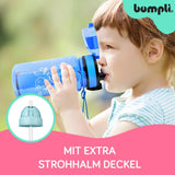 Trinkflasche kinder 350ml (+ Strohhalmdeckel) - Bumpli